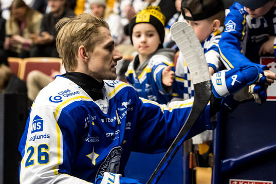 Leksands Patrik Norén innan ishockeymatchen i SHL mellan
