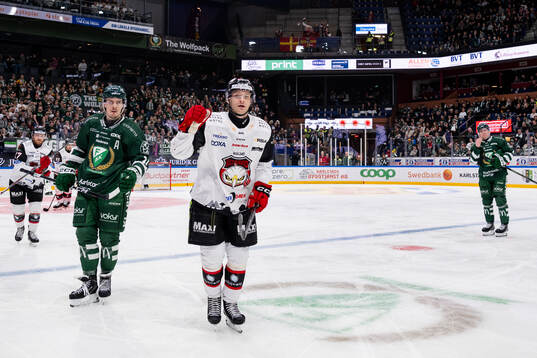 Malmö Redhawks Johan Olofsson jublar