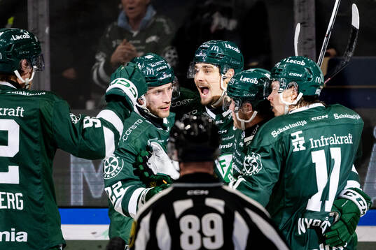 Färjestads Per Åslund , David Tomasek och Axel Bergkvist