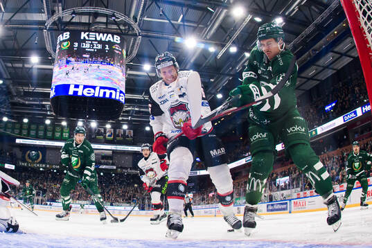 Malmö Redhawks Matias Lassen och Färjestads Joakim Nygård
