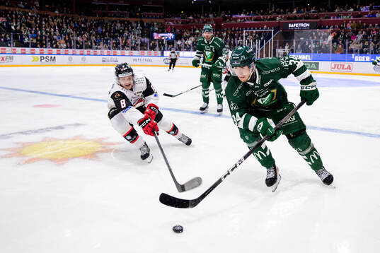 Malmö Redhawks Johan Olofsson och Färjestads Michael