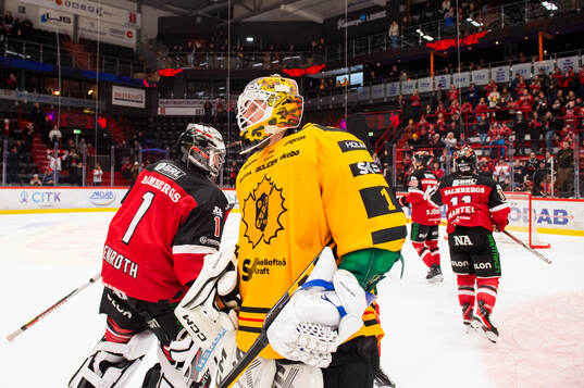Örebros målvakt Jhonas Enroth och Skellefteås målvakt