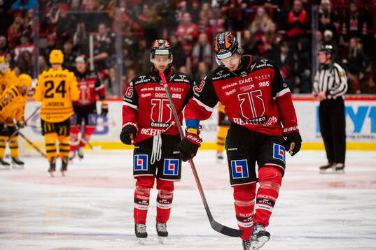 Örebros <Mathias Bromé och Christopher Mastomäki deppar