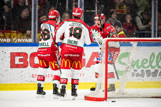 Frölundas Erik Thorell , Linus Öberg och Mikael Ruohomaa