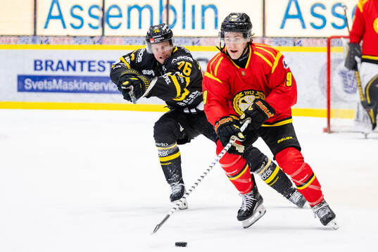 Västerås Jasper Lindsten och Brynäs Tyler Kelleher