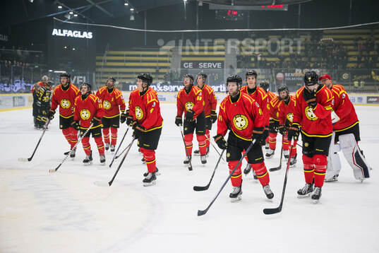 Brynäs spelare jublar