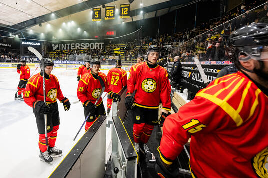 Brynäs spelare lämnar isen