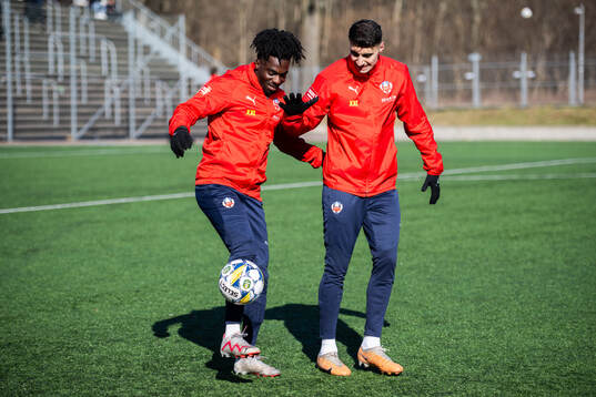 Helsingborgs Benjamin Acquah och Amar Muhsin
