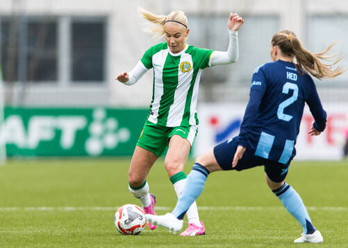 Hammarbys Stina Lennartsson och Djurgårdens Ebba Hed