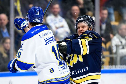 Leksands Anton Johansson och HV71s Tommi Tikka