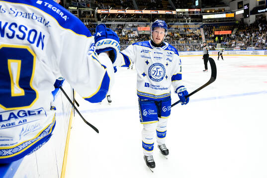 Leksands Kalle Östman jublar