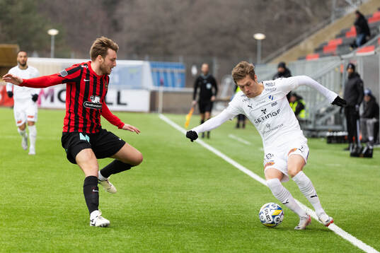 Brommapojkarnas Wilmer Odefalk och Halmstads Birnir Snær