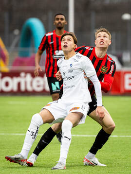 Halmstads Alex Hall och Brommapojkarnas Torbjörn Lysaker