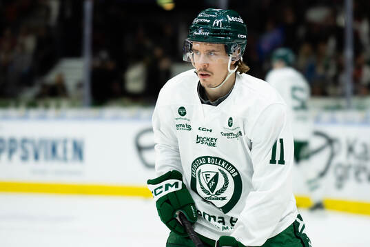 Färjestads Joakim Nygård innan ishockeymatchen i SHL