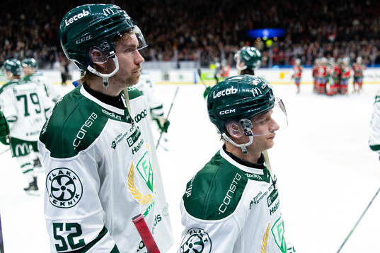 Färjestads August Tornberg och Marcus Nilsson deppar