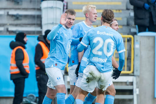 Malmö FFs Sebastian Vinther Jørgensen jublar