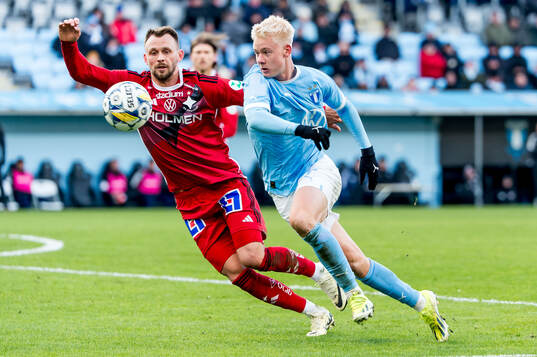 IFK Norrköpings Max Watson och Malmö FFs Otto Rosengren