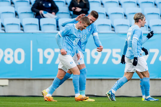 Malmö FFs Sebastian Vinther Jørgensen och Pontus Jansson
