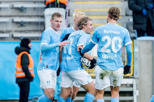 Malmö FFs Sebastian Vinther Jørgensen jublar