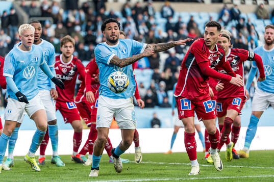 Malmö FFs Sergio Pena Flores och IFK Norrköpings Vito