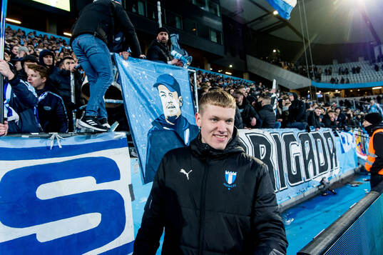 Malmö FFs Sebastian Vinther Jørgensen jublar
