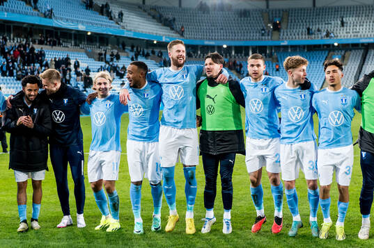 Malmö FFs spelare jublar