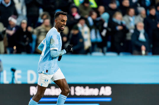 Malmö FFs Taha Abdi Ali jublar