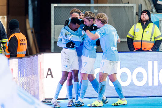 Malmö FFs Taha Abdi Ali jublar