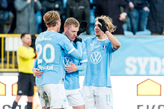 Malmö FFs Sebastian Vinther Jørgensen jublar