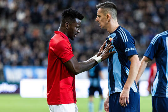 Degerfors Mamadouba Diaby och Djurgårdens Haris Radetinac