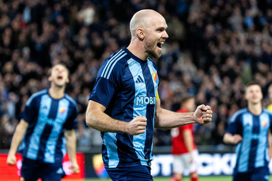 Djurgårdens Marcus Danielson jublar