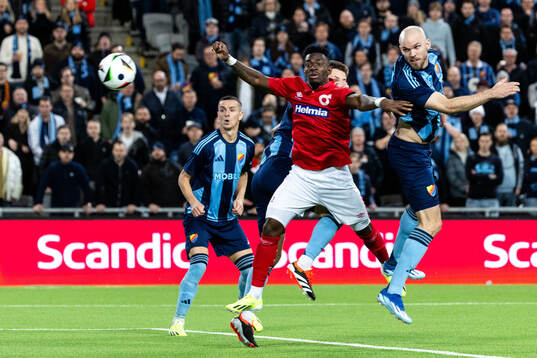 Degerfors Mamadouba Diaby och Djurgårdens Marcus Danielson