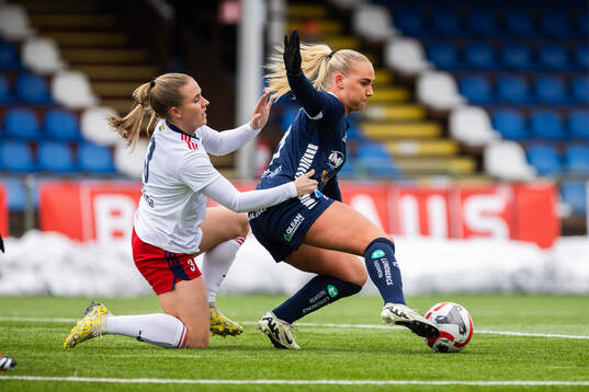 FC Rosengårds Gudrun Arnardottir och Linköpings Cathinka