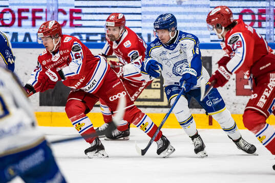 Timrås Axel Rindell och Leksands Patrik Zackrisson