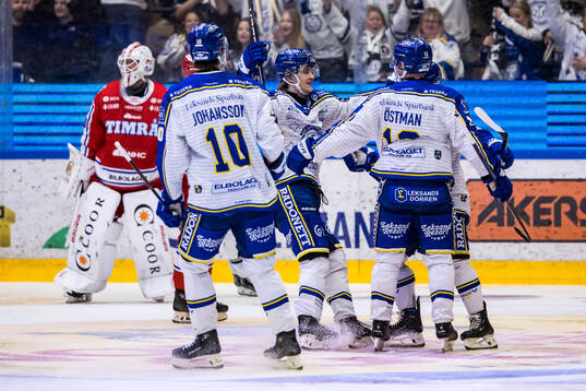 Leksands Kalle Östman jublar
