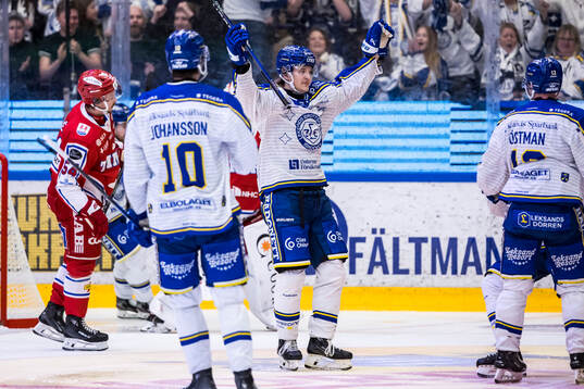 Leksands Lucas Lagerberg jublar