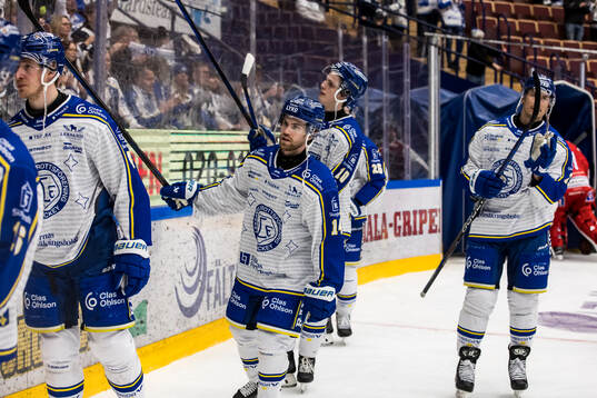 Leksands spelarna jublar