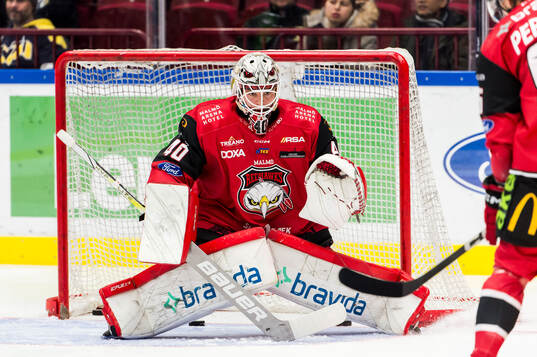 Malmö Redhawks målvakt Oskar Blomgren