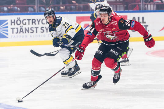 HV71s Radan Lenc och Malmö Redhawks Anton Wahlberg
