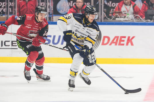 HV71s Henrik Borgström och Malmö Redhawks Anton Wahlberg
