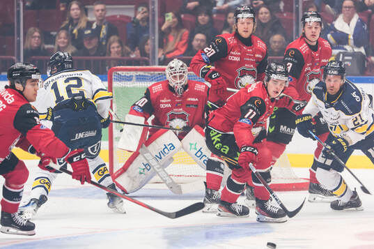 Malmö Redhawks Hjalte Kruse Thomsen och HV71s Mattias