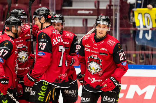 Malmö Redhawks Robin Alvarez jublar