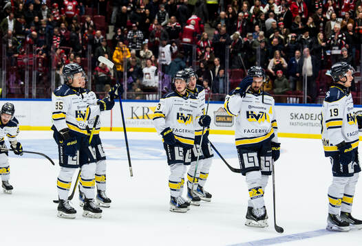 Spelarna i HV71 deppar