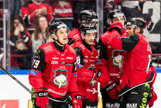 Malmö Redhawks Jakub Galvas jublar