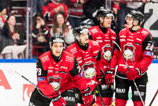 Malmö Redhawks Jakub Galvas jublar