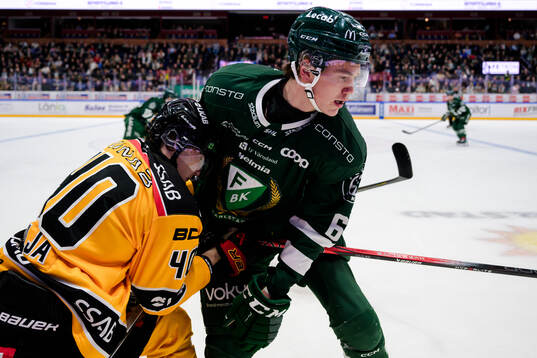 Luleås David Lilja och Färjestads Noel Fransén
