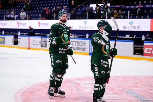 Färjestads Henrik Björklund och Marcus Nilsson deppar