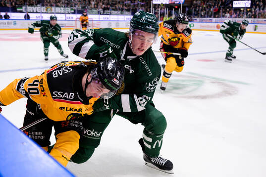 Luleås David Lilja och Färjestads Noel Fransén
