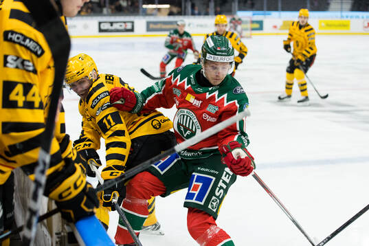 Skellefteås Max Lindholm och Frölundas Linus Öberg