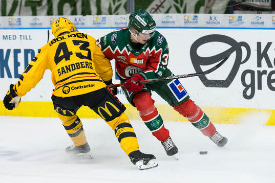 Skellefteås Filip Sandberg och Frölundas Linus Högberg